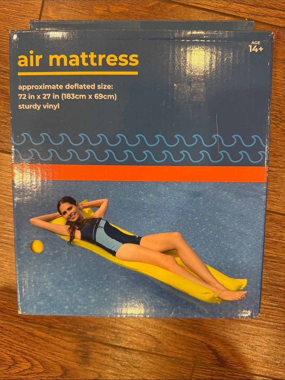 Yellow Inflatable Pool Air Mattress - Women Swim